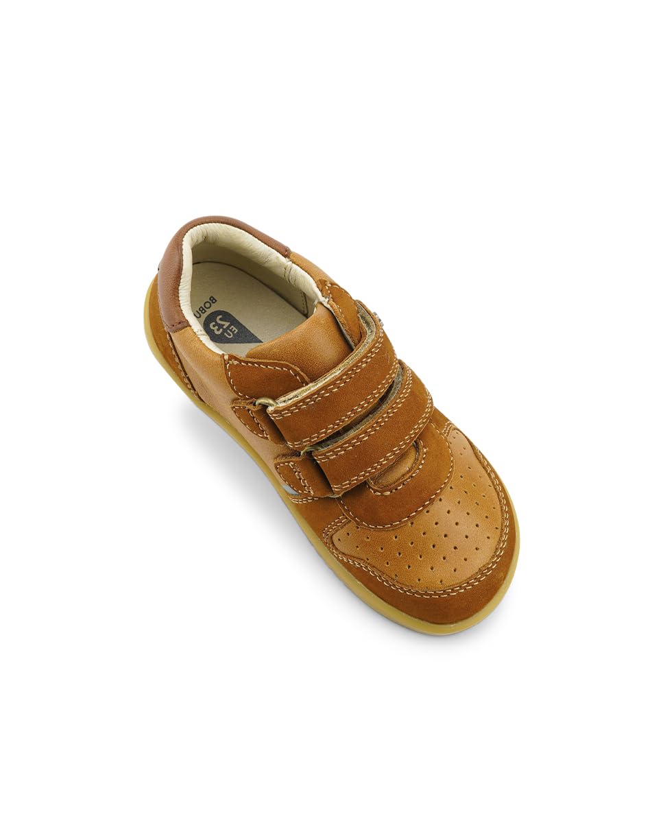 Bobux I-Walk Riley - Camminatori - Scarpe in Pelle per Bambini con Doppi Cinturini a Strappo (Caramel + Toffee, Sistema Taglie Calzature EU, Bimbo (0-5 Anni), Numero, Media, 26)