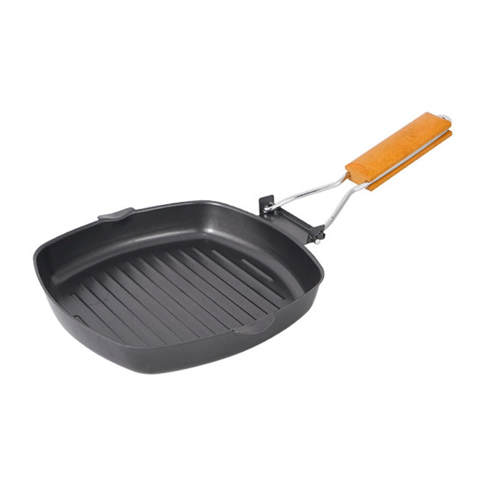 Tsophreniq Fast Heating Cooking Utensil Non Stick Steak Pans Handle Cookware Frying Pans Great for Family Double Spouts Utensil