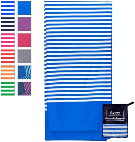 Lytepark Microfiber Beach Towel for Travel - Oversized XL 70 x 35 Inch - Quick Dry, Sand Free, Extra Large, Lightweight with Zipper Bag - Compact, Perfect for Travel Towel and Beach Blanket