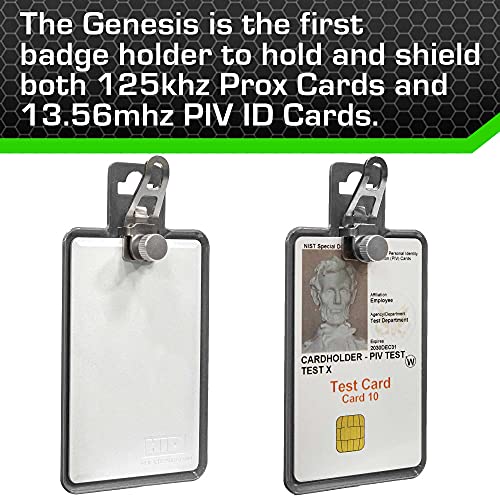 Magnetic Badge Holder By Id Stronghold Rfid Blocking Id Holder – Magnetic Attachment To Belt Or Shirt – Durable All Metal Construction With Lightweight Aluminum And Stainless Steel - Gray #TOP4