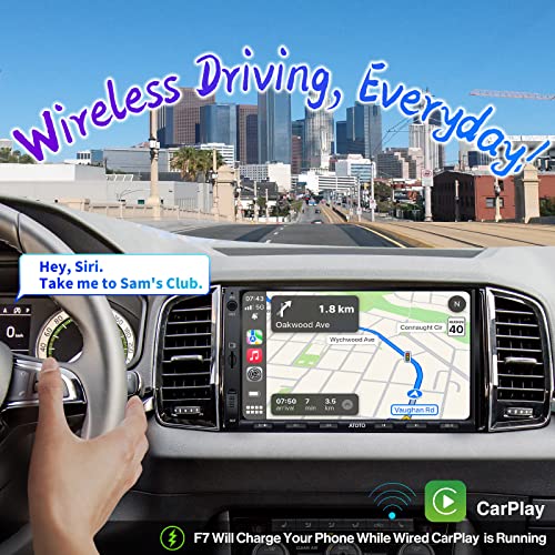 ATOTO F7 WE 7inch Double DIN Car Stereo, Wireless CarPlay & Wireless Android Auto, Touchscreen