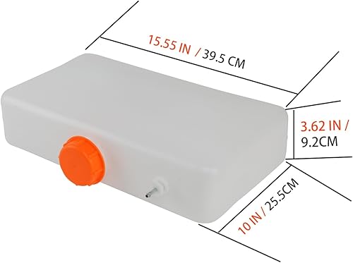 Miniatura 2 de Tanque de combustible de plástico Calentador diesel Tanque de combustible Caja de aceite Contenedor de tanque de agua (7L-1.85Gallon-UpperHole)