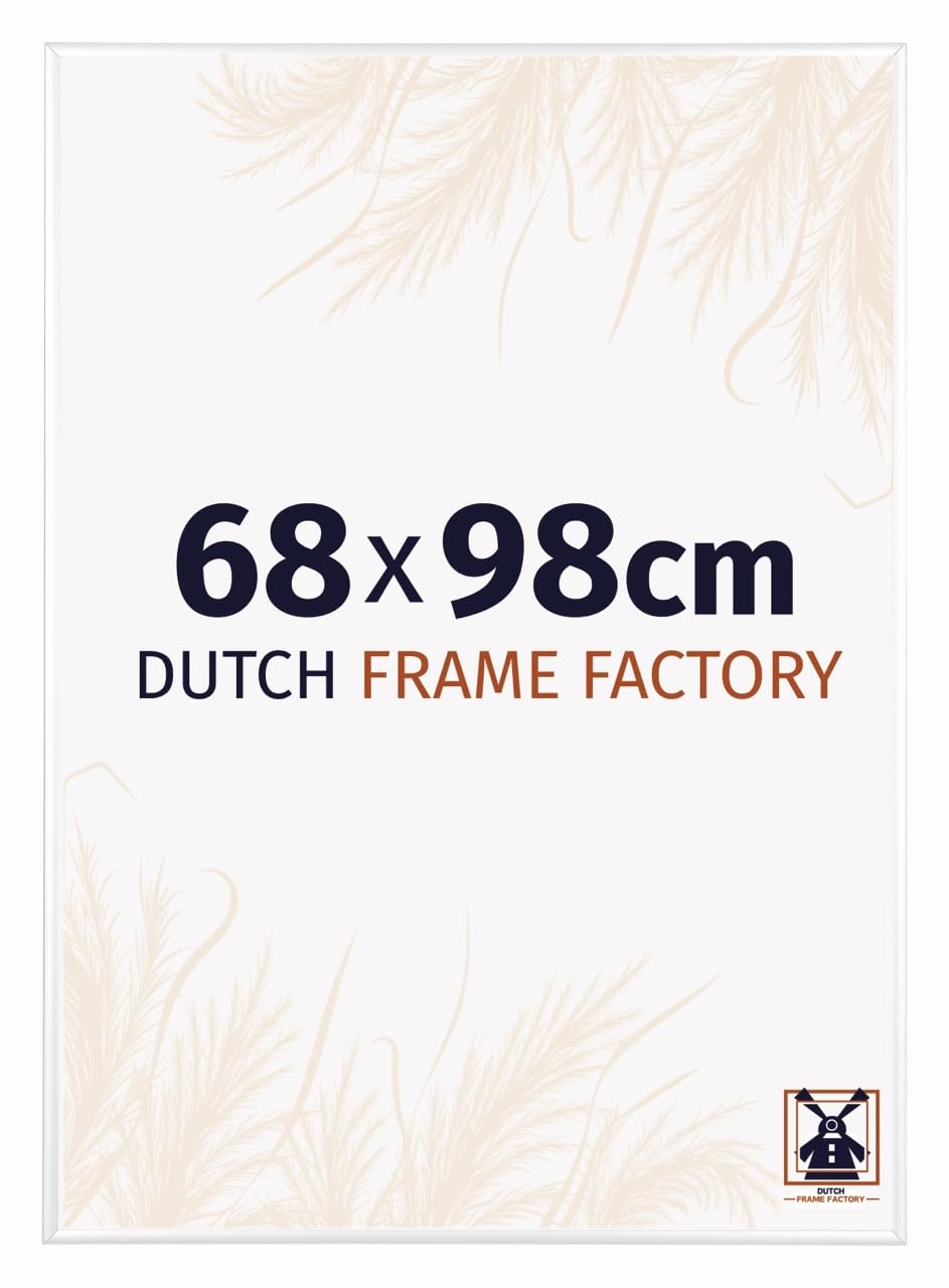 Dutch Frame Factory - Picture frame 68x98 cm White High Gloss - Aluminium