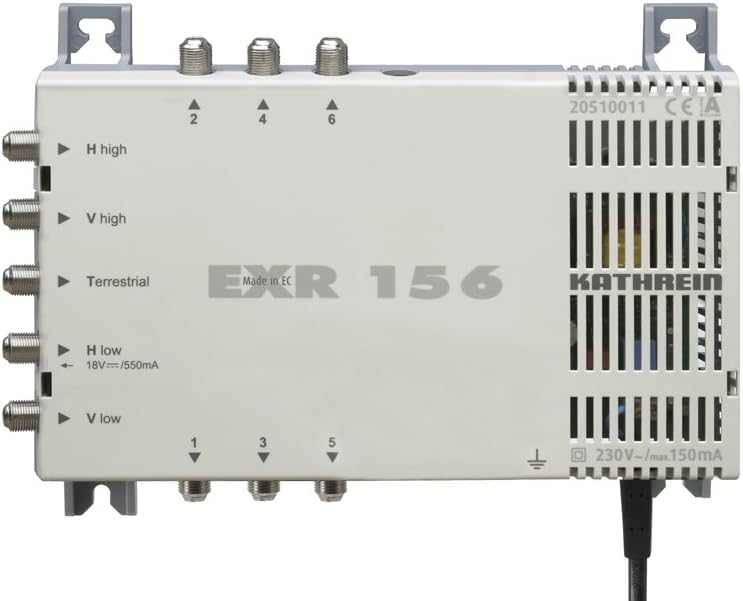 Kathrein EXR 156 Satellite ZF Distribution System Multiswitch 1 Satellite 6 Receiver Connections Class A