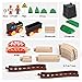 Asweets Wooden Train Set for Toddler,40 Piece with Train Track Electric Operated Fits Thomas,Brio,Melissa and Doug Magnet Battery Train Toy for 3 4 5 Years Old Boys