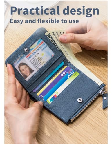 Irsutey Women ' Solid Color Large Capacity Ultra-Thin Short Wallet RFID Wallet Zipper Zero Money Bag2