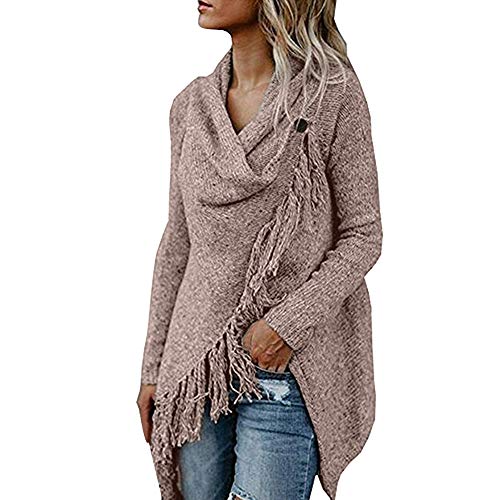 Reooly Hombre sin Capucha Hombre Sudadera Cuadros Cuello Alto Mujer Chimenea de...