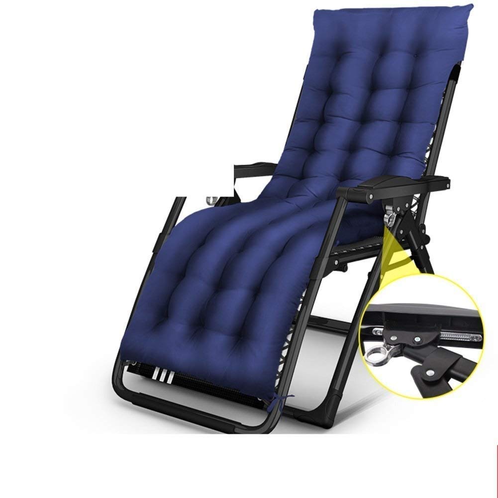 Chaise longue de jardin pliable bleu extérieur transat inclinable charge max 200kg camping