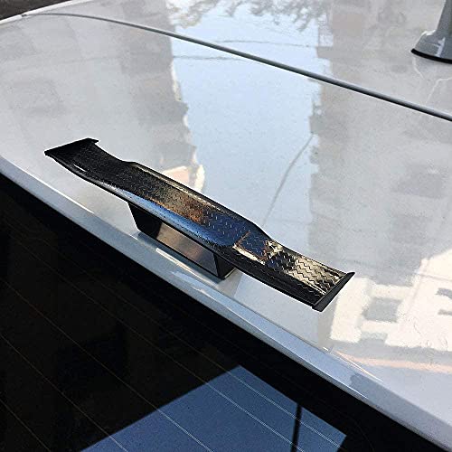 Manqianxun Universal Car Mini Spoiler Wing, Auto Car Tail Wing Mini Auto Carbon Fiber Texture Decoration Without Perforation Tail Decoration, 6.7 Inch (Black 1Pc) #TOP6