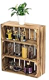 Weinkisten- und Obstkisten-Regal perfekt als Gewürz-Schrank, Gewürz-Regal oder Gewürz-Ständer für die Küche. Ablage-Regal groß, breit und hoch genug für alle Gewürz-Gläser und Kräuter-Dosen