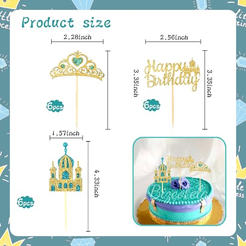 Adornos para tartas de castillo de princesa para decorar tartas fácilmente 2