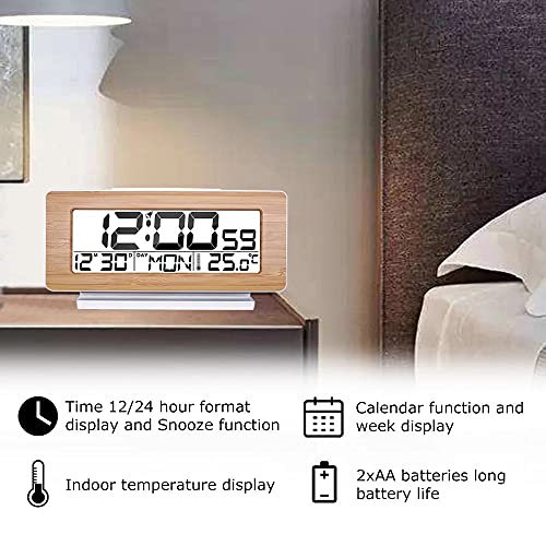 Reloj de mesa de escritorio LED con alarma de repetición para dormitorio 2