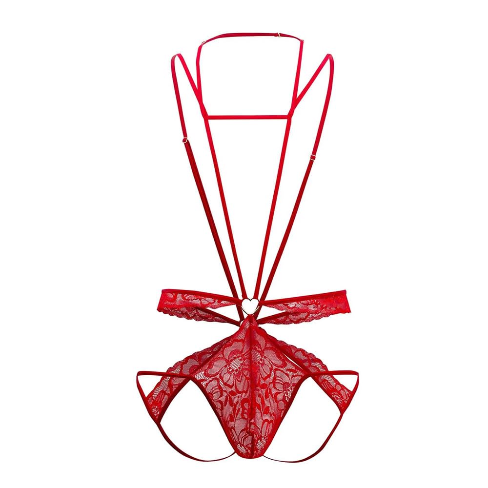 myza Men's Lace Crossdresser Open Cup Underwear Lingerie Set-picture-31