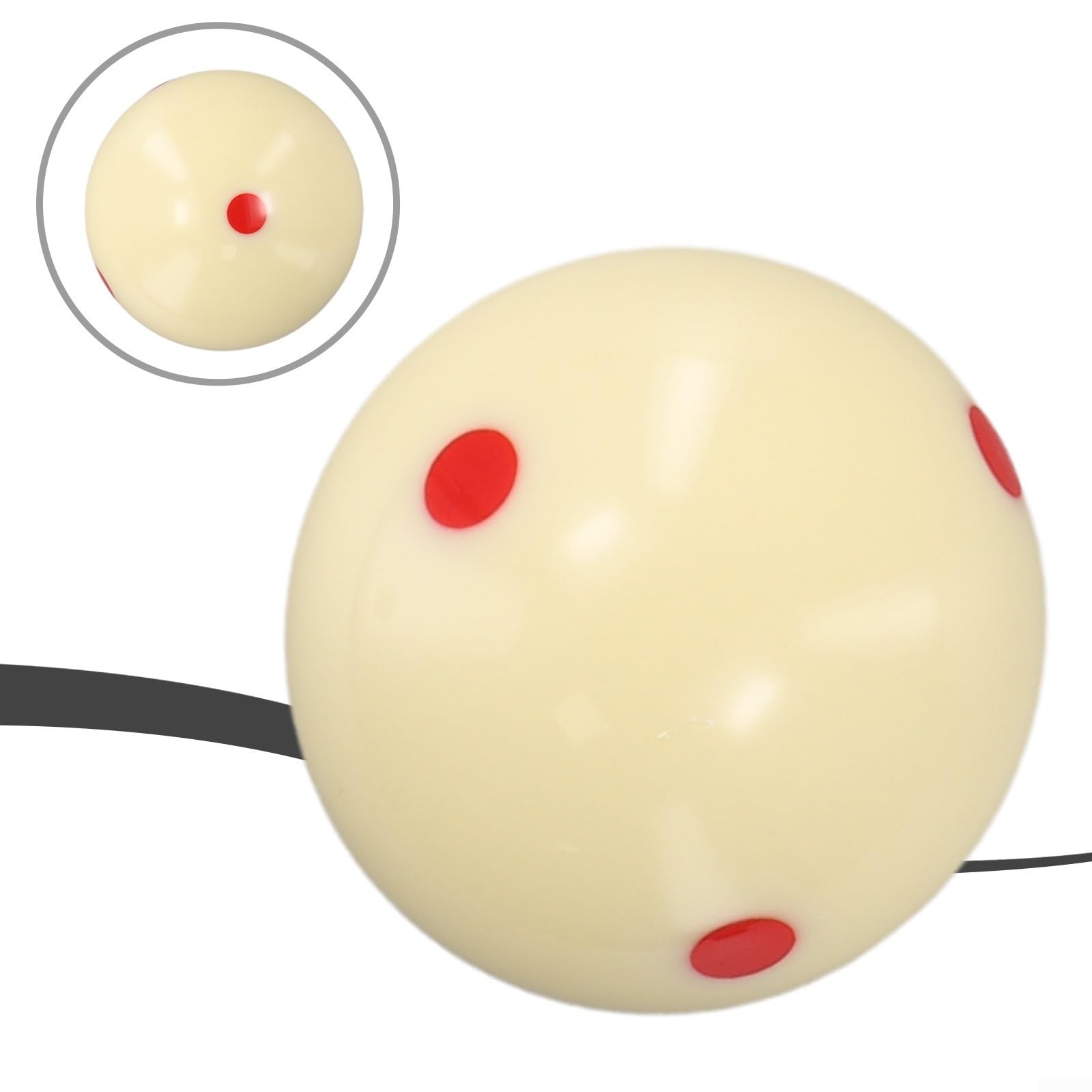 Pallina da allenamento per biliardo, palla rossa 5,7 cm, 6 punti, resina, accessorio per visualizzazione obiettivi