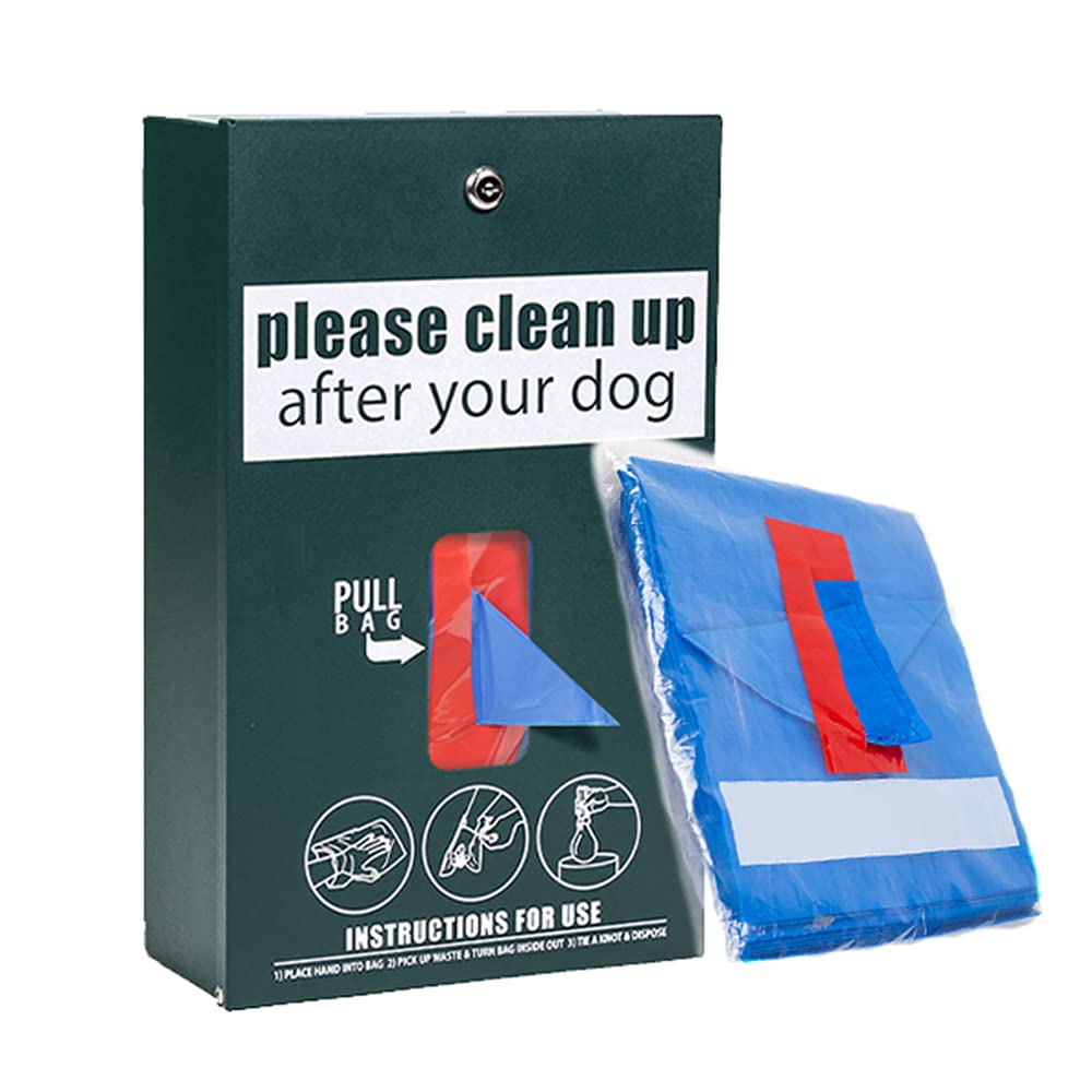 Standard Dog Waste Station / Tissue_Style Bag System_Square Can(Matte Green)