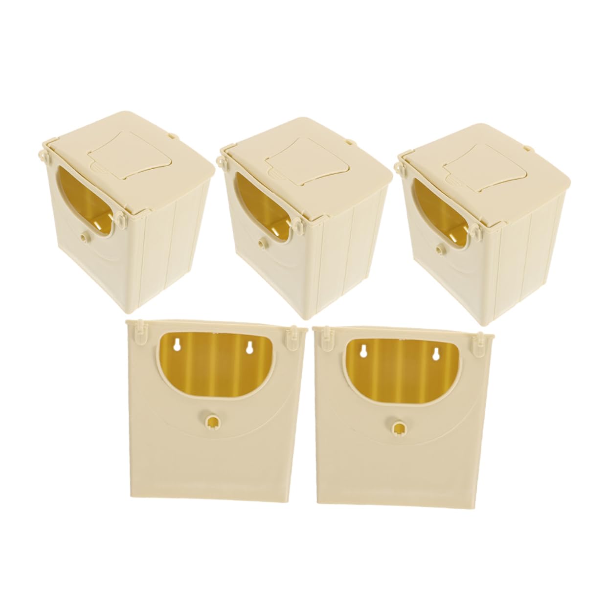 COLLBATH 2 Juegos de Cajas de Cría para Pájaros Elegantes Y para Periquitos de Plástico Resistente a La Intemperie con Salida para Nido 5 Unidades