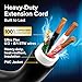 Camco Power Grip 30-Ft 50-Amp Camper/RV Extension Cord - Features Copper 6/3 + 8/1-Gauge Wires for Superior Conductivity - Rated for 125/250 V/12,500 W - Coated w/Heat-Resilient PVC (55195)