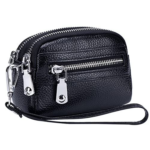 Zipper Design Card Pouch Multifunctional Leather Wallet for Cash Coins and Cards Stylish Change Pouch for Travel Shopping and Daily Use