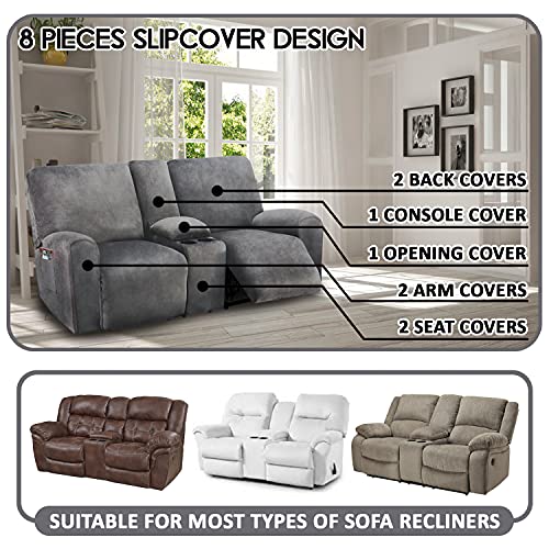Ulticor 885559 Reclining Loveseat With Middle Console Slipcover thumb #1