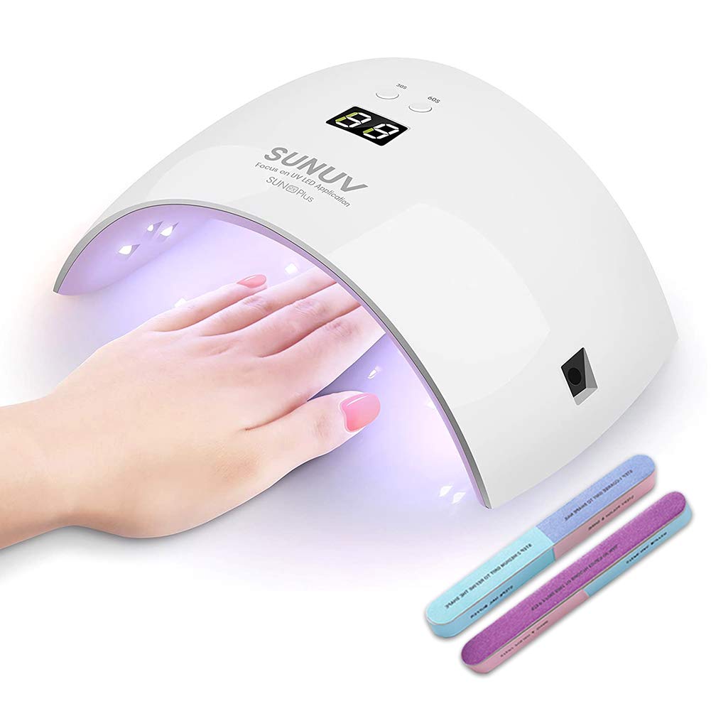 Lampy LED UV do paznokci do żelu do paznokci suszarka do paznokci lampa utwardzająca z 2 timerami czujnik automatyczny cyfrowy wyświetlacz LED wtyczka brytyjska noszenie wygodne