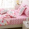 Gusuhome Girls Pink 7 Piece Axolotl Comforter Set for Kids Twin Size Kawaii Axolotl Bedding for Teen 3D Animals Colorful Bed Set (Comforter,Flat Sheet,Fitted Sheet and Pillow Sham) #5