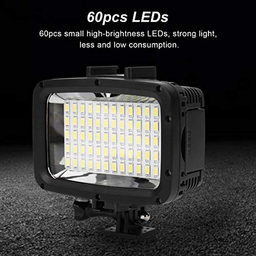 Unterwasserlichter Tauchlicht, 40M Wasserdichtes LED Tauch Fülllicht, 5500-6000 K Professionelles SLR Kamera Fülllicht mit 3 Farben Weichen Lichttafeln