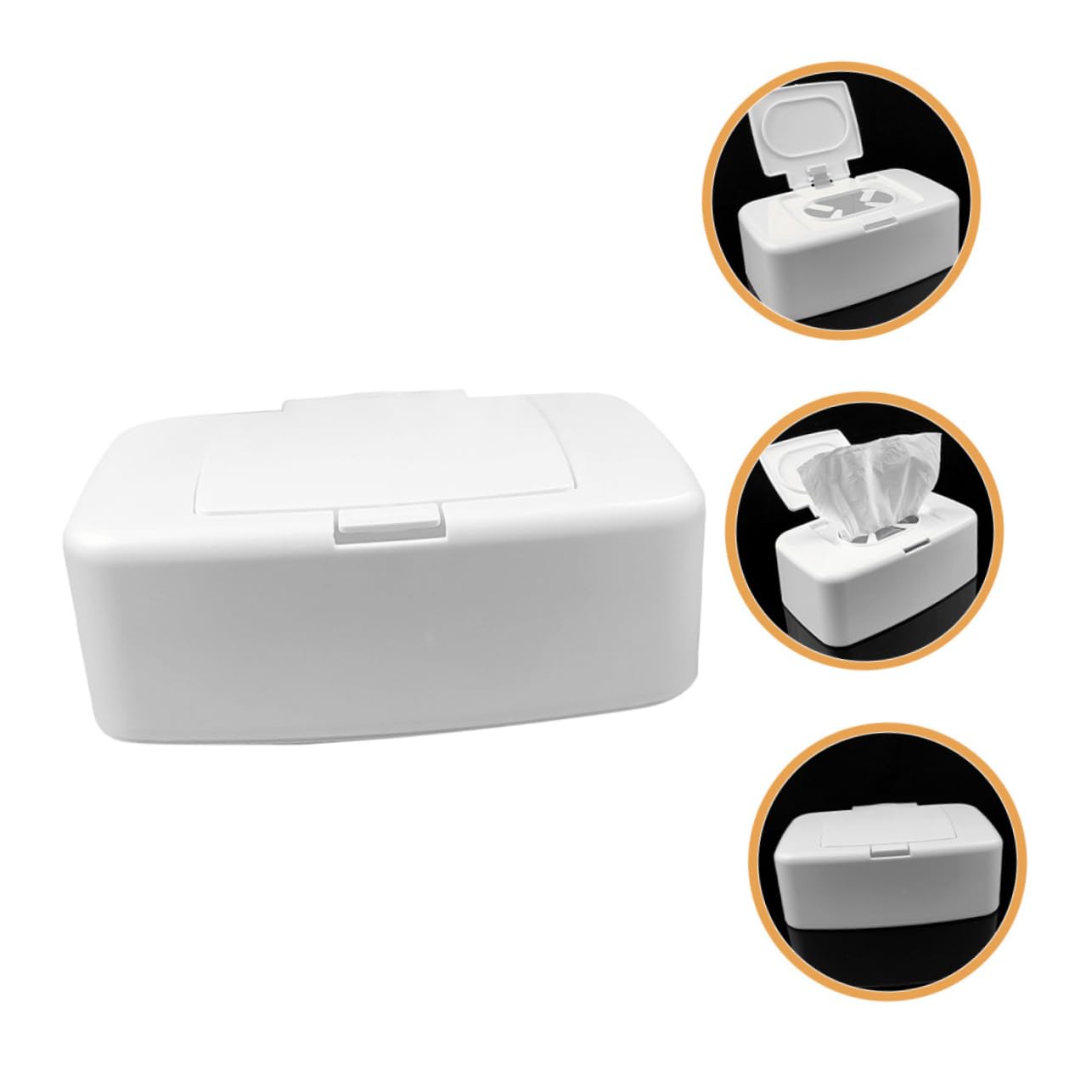 Garneck 8 Pièces boîte de Rangement pour lingettes humides Range Bureau Trousse de Rangement Voyage décorer lingettes pour bébés étui à lingettes Portable Porte-lingettes décoratif Auto PP