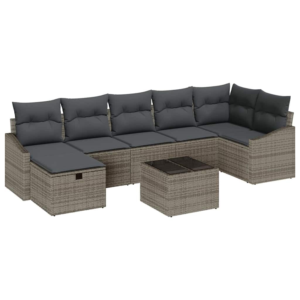 Juego de Sofá Seccional Modular para Jardín, Exterior y Terraza con Tejido de Poliratán Impermeable y Diseño Ergonómico, Fácil Ensamblaje para Patio