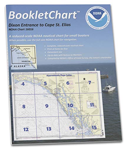 Paradise Cay Publications NOAA BookletChart 16016: Dixon Entrance to Cape St. Elias