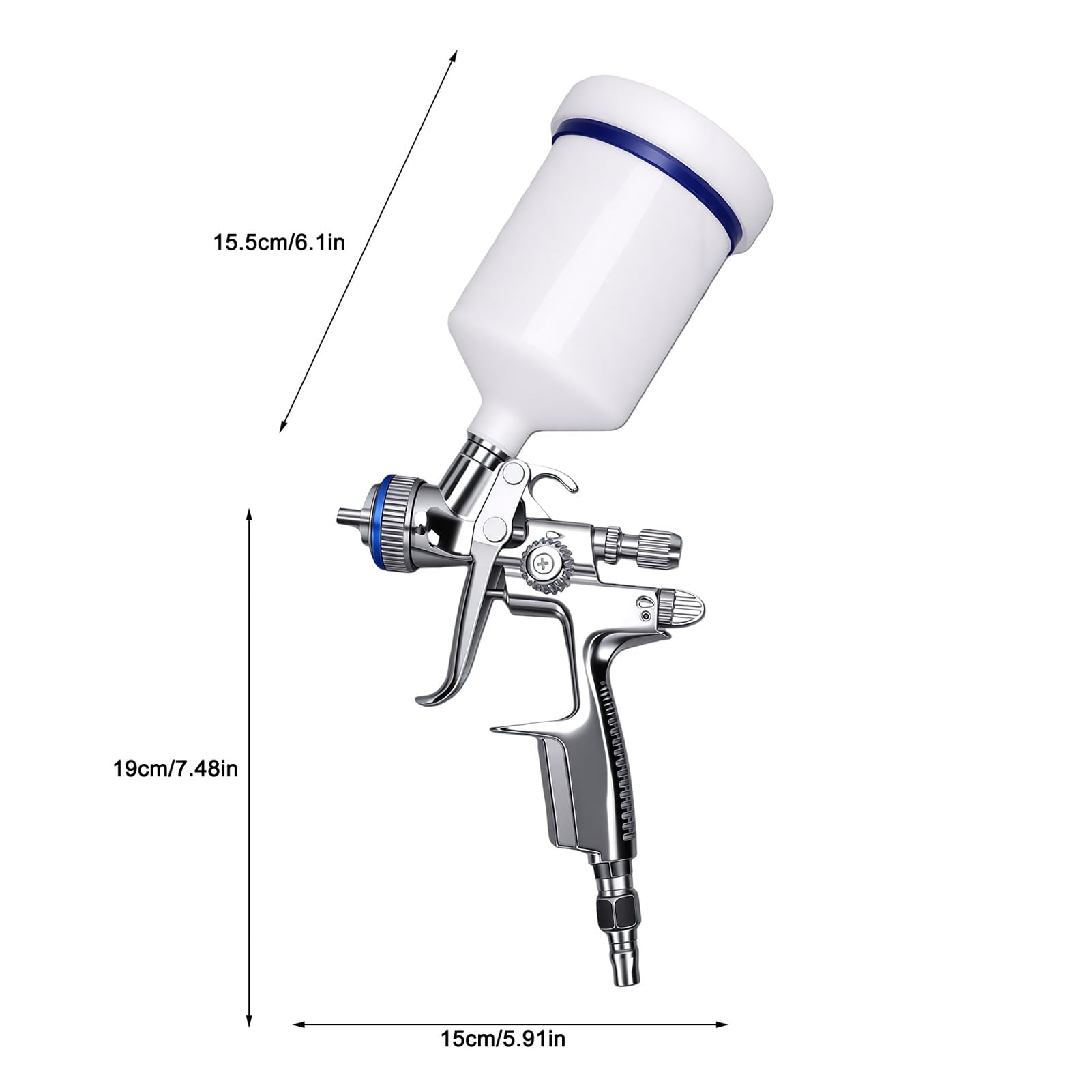 Pistolet de Peinture à Air HVLP avec Buse de 1,3 mm