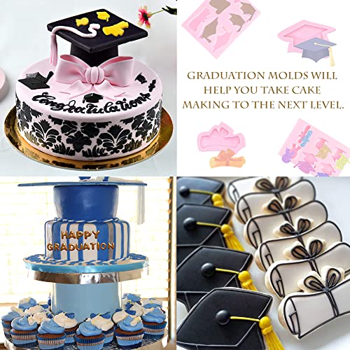 REYOK 4 Pezzi Stampi in Silicone per Laurea