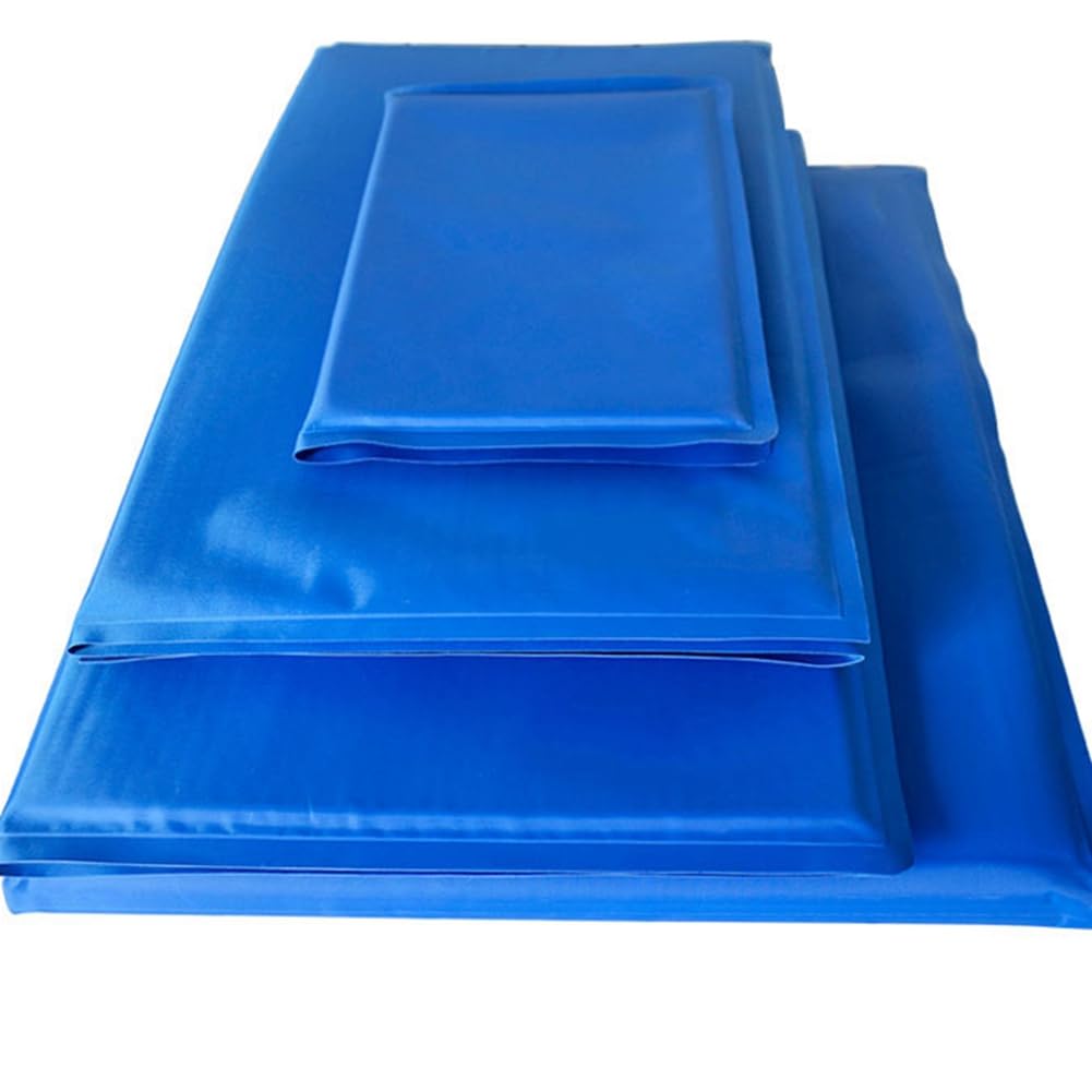 MISSMAO Tapis Rafraichissant Chien et Chats Tapis Refrigerant Tapis Froid Chat Gel Non Toxique pour Animaux de Compagnie Lits Idéal pour Les Chaudes Journées D'été,Bleu,XL (90x50cm)