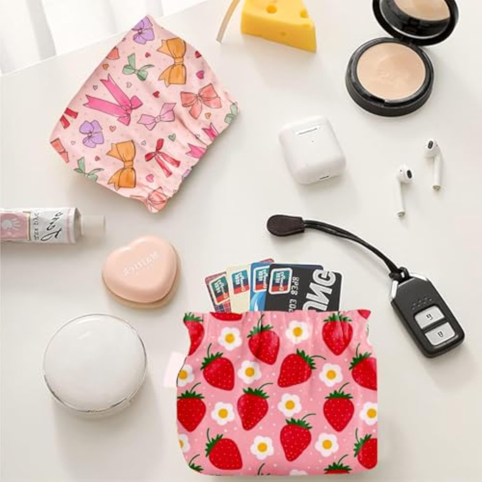 Pack of 6 Girls' Mini Makeup Pouch Set for Travel