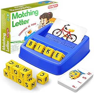 HahaGift Educational Toys for 3 4 5 Year Olds kids Gifts, Matching Letter Game Toys Age 3 4 5, Letter Recognition Spelling and Reading Learning Montessori Toys for 2 3 Year Olds