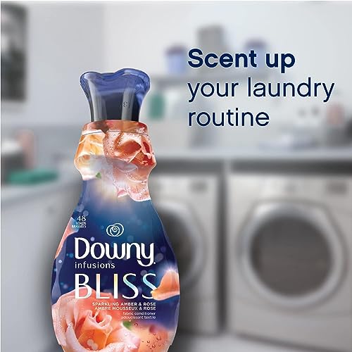 Image of Downy Infusions Laundry Fabric Softener Liquid, Bliss, Sparkling Amber & Rose, 56 Fl Oz