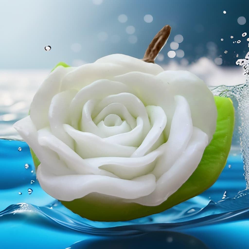 CESITRA Natural Handmade Soaps Bar sapone with Rope Home Funny Hand Face Soap (pack of 2) (WHITE AND GREEN SOAP ROSE)
