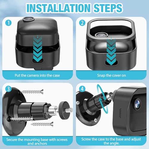 2-Pack All-New Blink Outdoor 4 Camera Mount,Weatherproof Protective Cover and 360 Degree Adjustable Mount for Blink Outdoor Indoor Home Security Camera System, Suitable for 4th Gen&3rd Gen, Black - Image 4