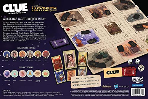Usaopoly Clue: Labyrinth | Solve The Mystery - Who Does Jareth Control, Where Is Toby, And What Object Is Used | Collectible Clue Game Based On Jim Henson’s Labyrinth | Officially-Licensed Game #TOP3