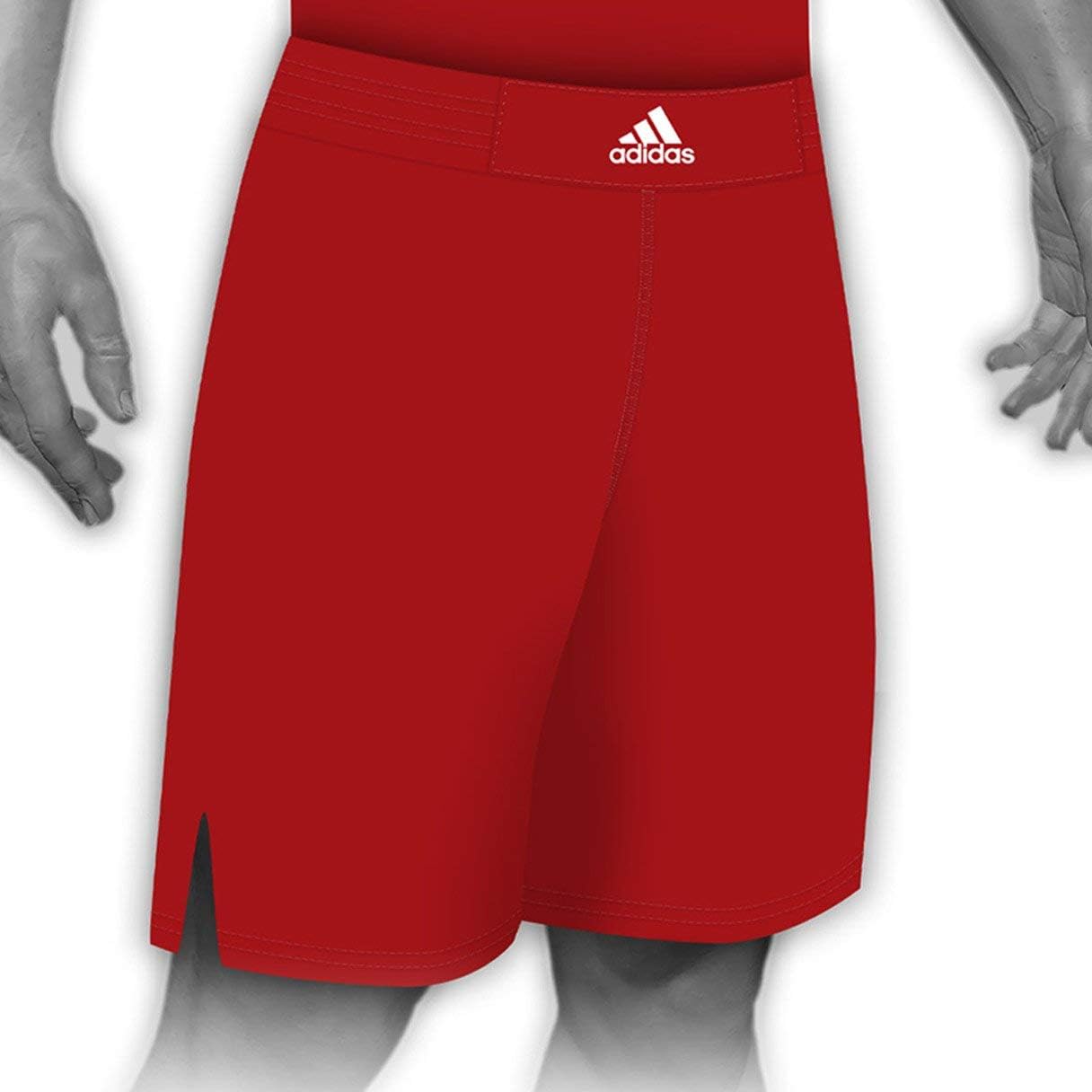 adidas | aA202s | Stock Competition Shorts | Wrestling | Boxing | BJJ | MMA | Elite Athletes Choice! (Red, Medium)