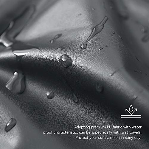 Yates Home Sectional Couch Covers 4 Piece Sofa Cushion Covers For L Shape Couch Pu Leather Separate Cushions Couch Chaise Slip Cover For Both Left/Right Sectional Couch(3 Seater + 1 Chaise,Light Gray) #TOP3