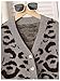 SweatyRocks Girl's Leopard Print Button Front Sweater Vest V Neck Sleeveless Cardigan Casual Knit Tops Grey Brown 12Y