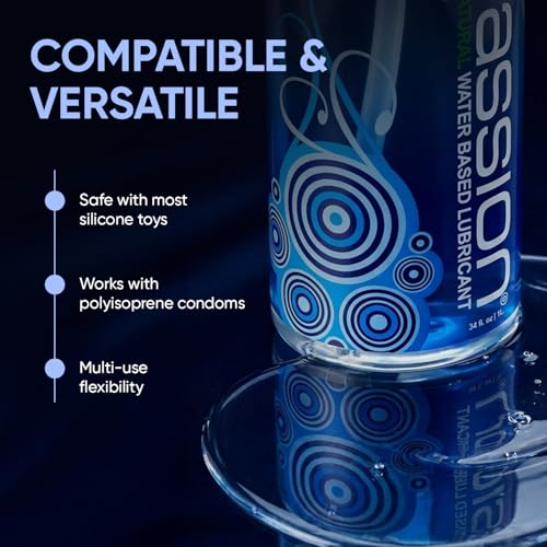 Image of Passion Natural Water-Based Personal Lubricant, for Men & Women - 10 Fl Oz