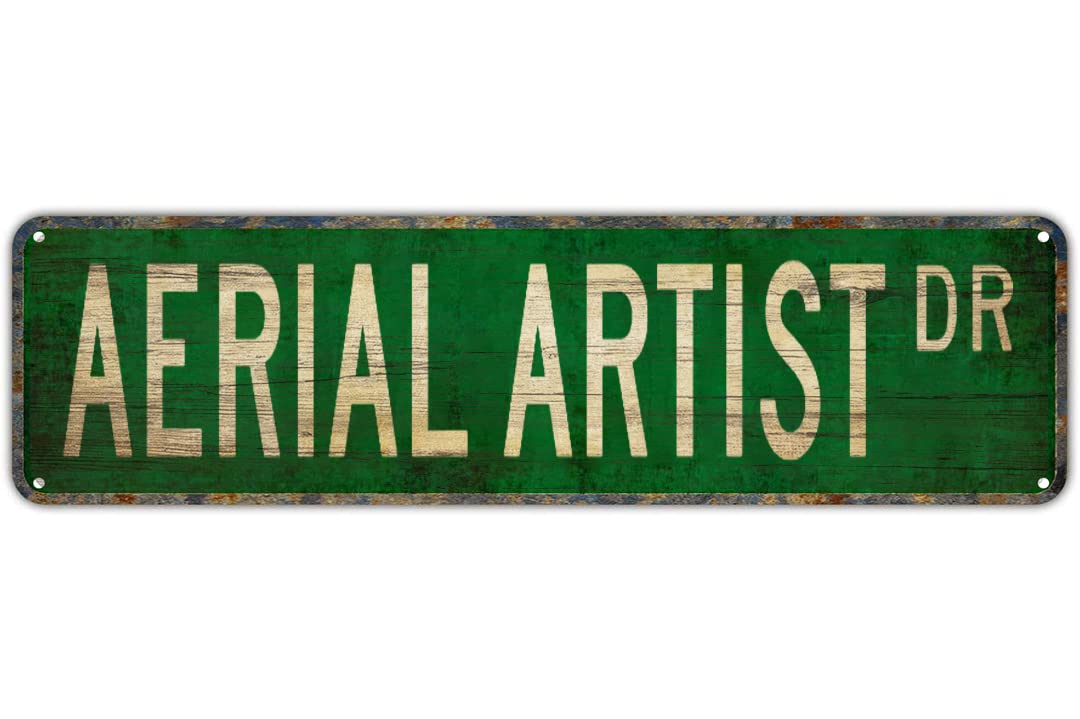 AERIAL ARTIST DR Vintage Tin Signs Art Plaque Aluminum for Bedroom Kitchen Garden Wall Bar Club Coffee Hanging Home Decor 4x16 Inch