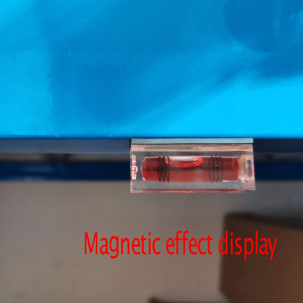 Mini burbuja de nivel de alta precisión, mini burbuja de nivel, bola de nivel de tres líneas, regla de nivel, nivel doméstico magnético 4PCS (40x17.5x15mm rojo magnético)