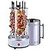 BEM | Parrilla de mesa eléctrica | Shish kebab grill | Parrilla eléctrica | Parrilla de mesa de acero inoxidable con 12 pinchos | Shish kebab | Parrilla eléctrica | Parrilla vertical | Multigrill
