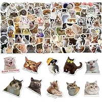 100 Funny & Cute Waterproof Cat Stickers - Decorative & Aesthetic Self-Adhesive Stickers for Mobile Phones & Computer Equipment