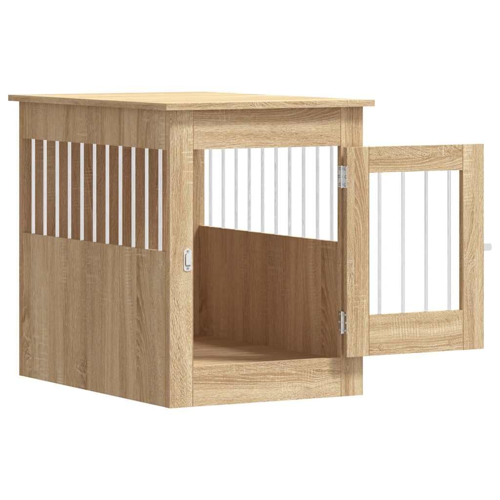 vidaXL Hundekäfig im Möbelstil Sonoma-Eiche 55x80x68 cm Holzwerkstoff