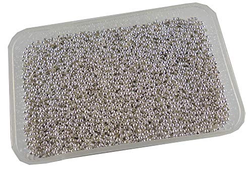 Image of eshoppee 100 gm Silver Color 2 mm Round Metal Ball Jewellery Making Material Fitting Kit Art and Craft kit