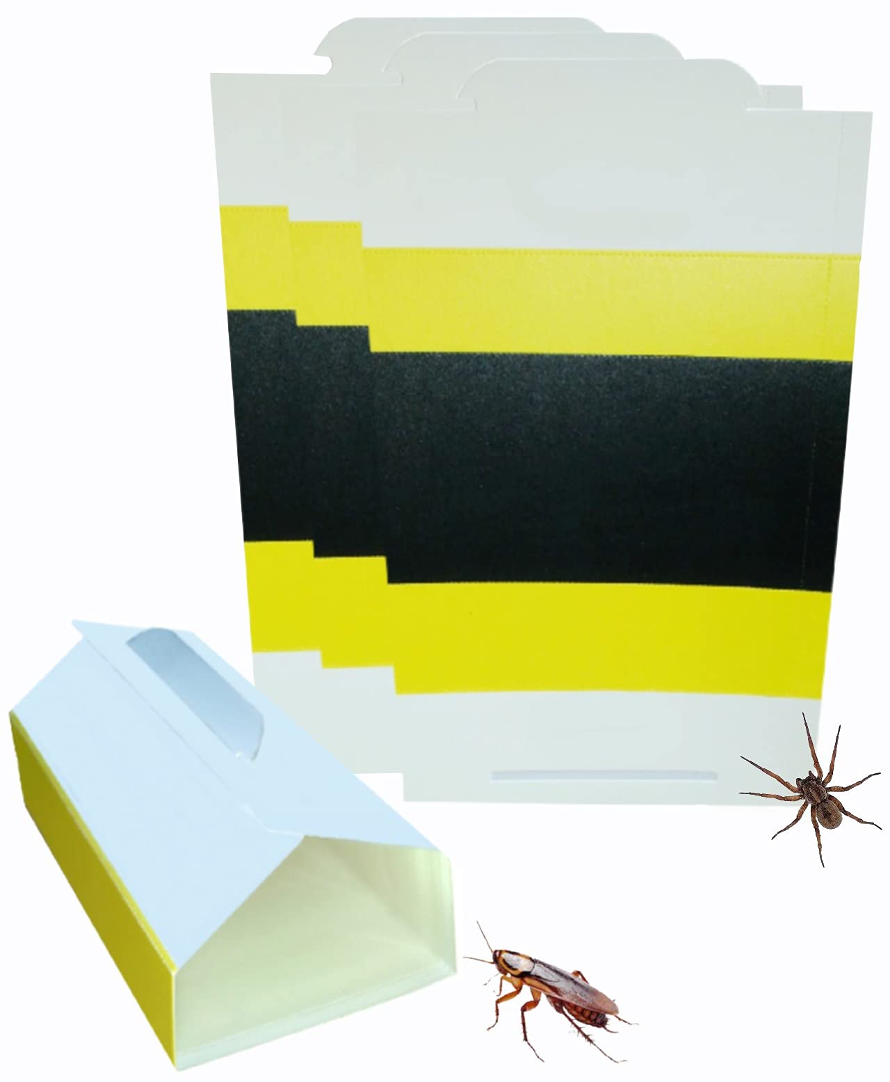9 x Multi-Use Bugs Sticky Pads Trap | Efficient Pack Of Invertebrates Glue Traps | Extra Strength Bugs Glue Sticky Board Traps | Home Garden and Office Use.