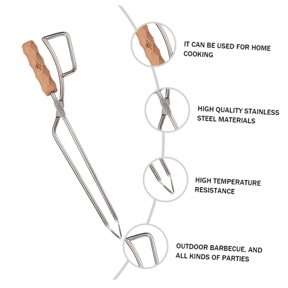 Clip Acero Inoxidable Pinza Para Barbacoa Práctica Para Uso Exteriores Pinza Para Leña Material